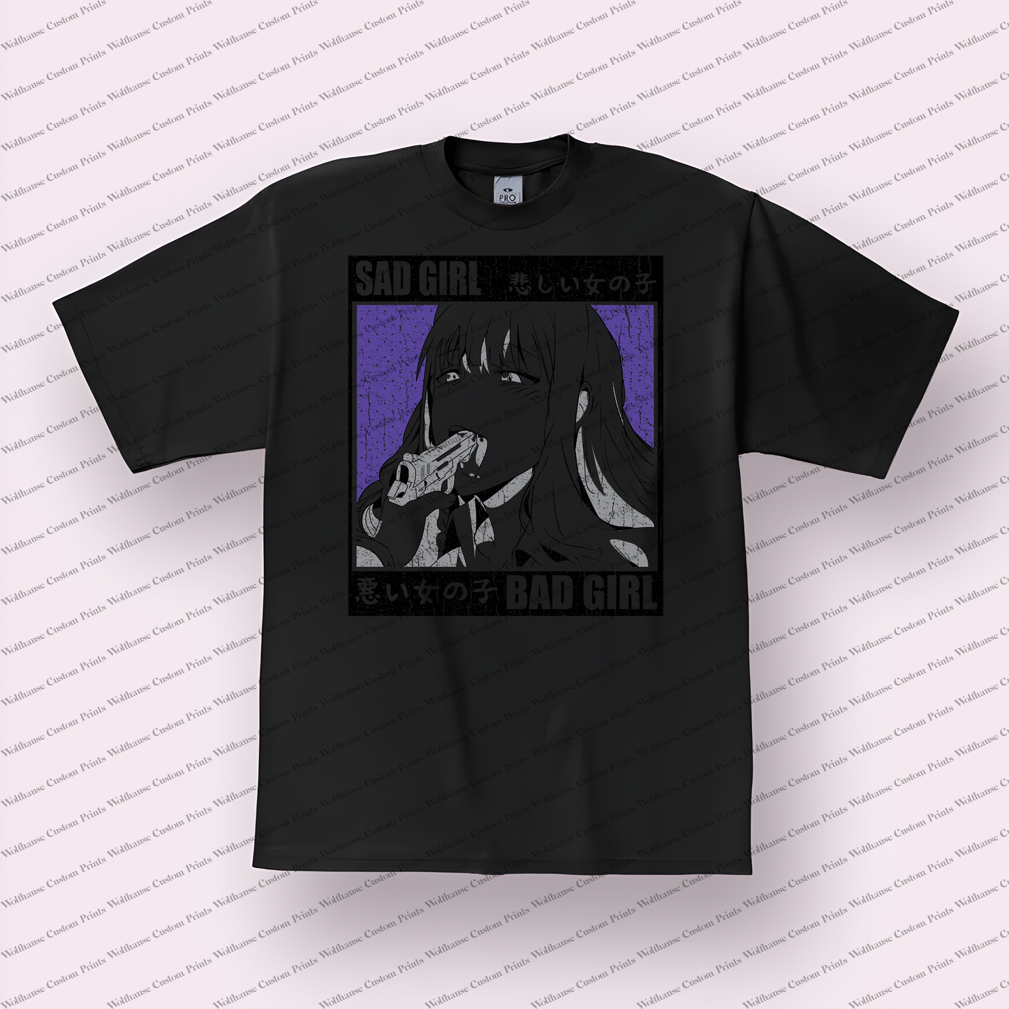 Hentai Distressed Design Graphic Tee