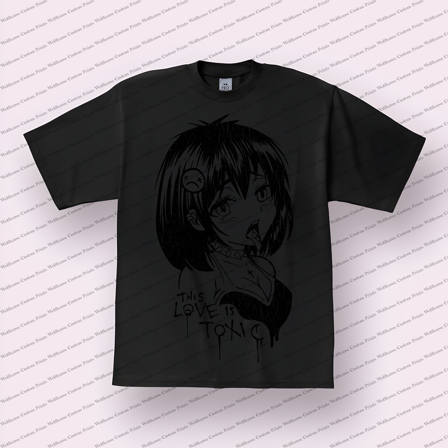Hentai Distressed Design Graphic Tee