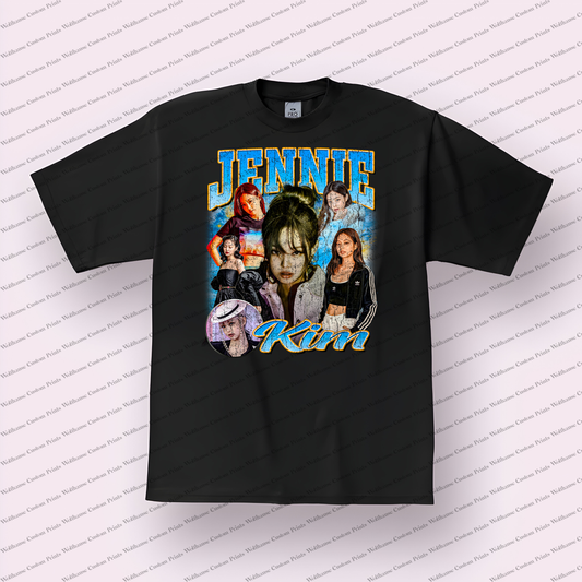 Jennie Kim Distressed Graphic Tee
