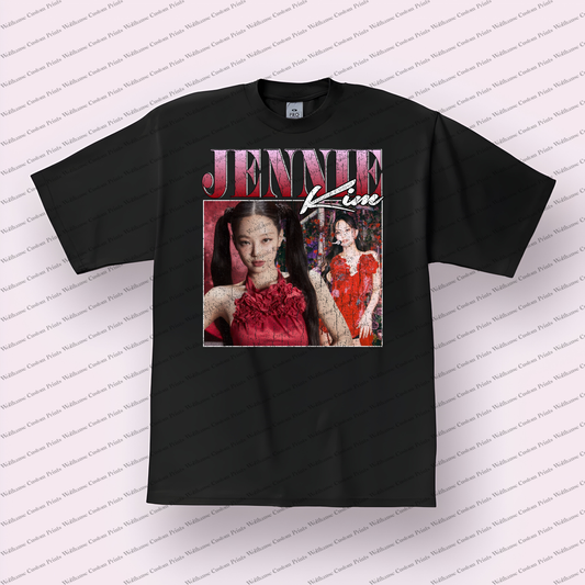 Jennie Kim Distressed Graphic Tee