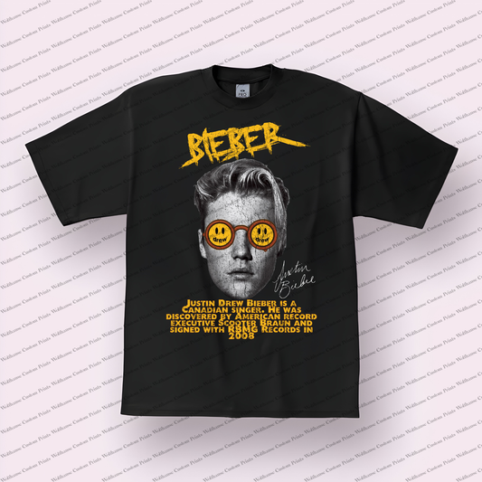 Justin Beiber Distressed Graphic Tee