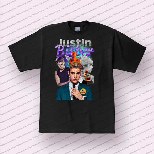 Justin Beiber Distressed Graphic Tee