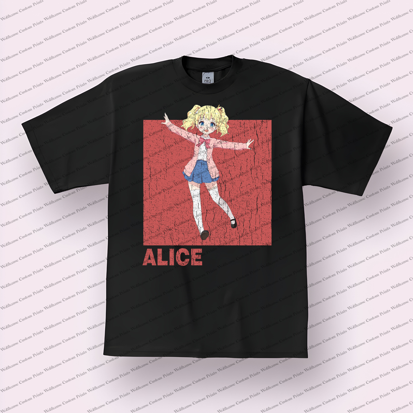 KINMOZA Distressed Design Graphic Tee