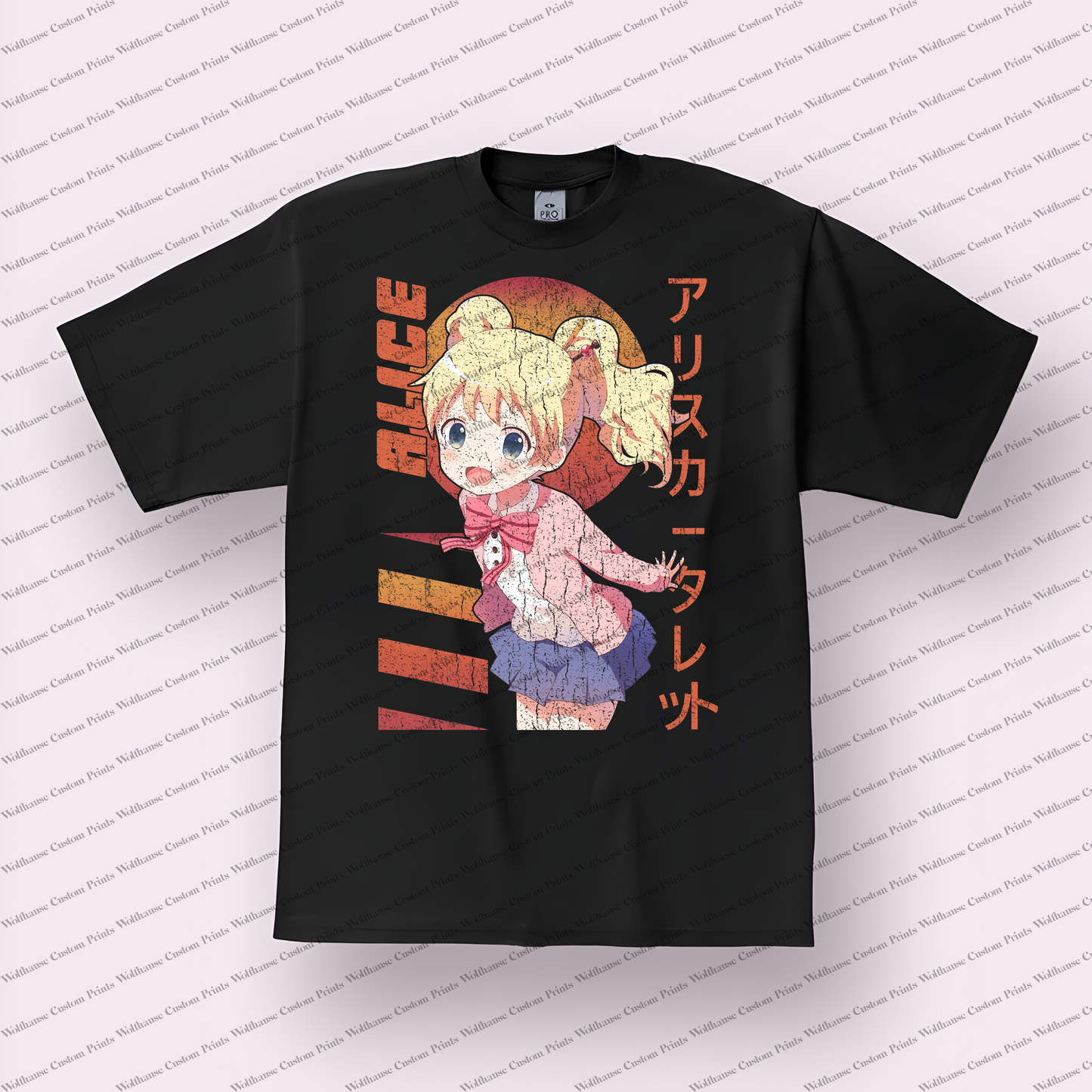 KINMOZA Distressed Design Graphic Tee