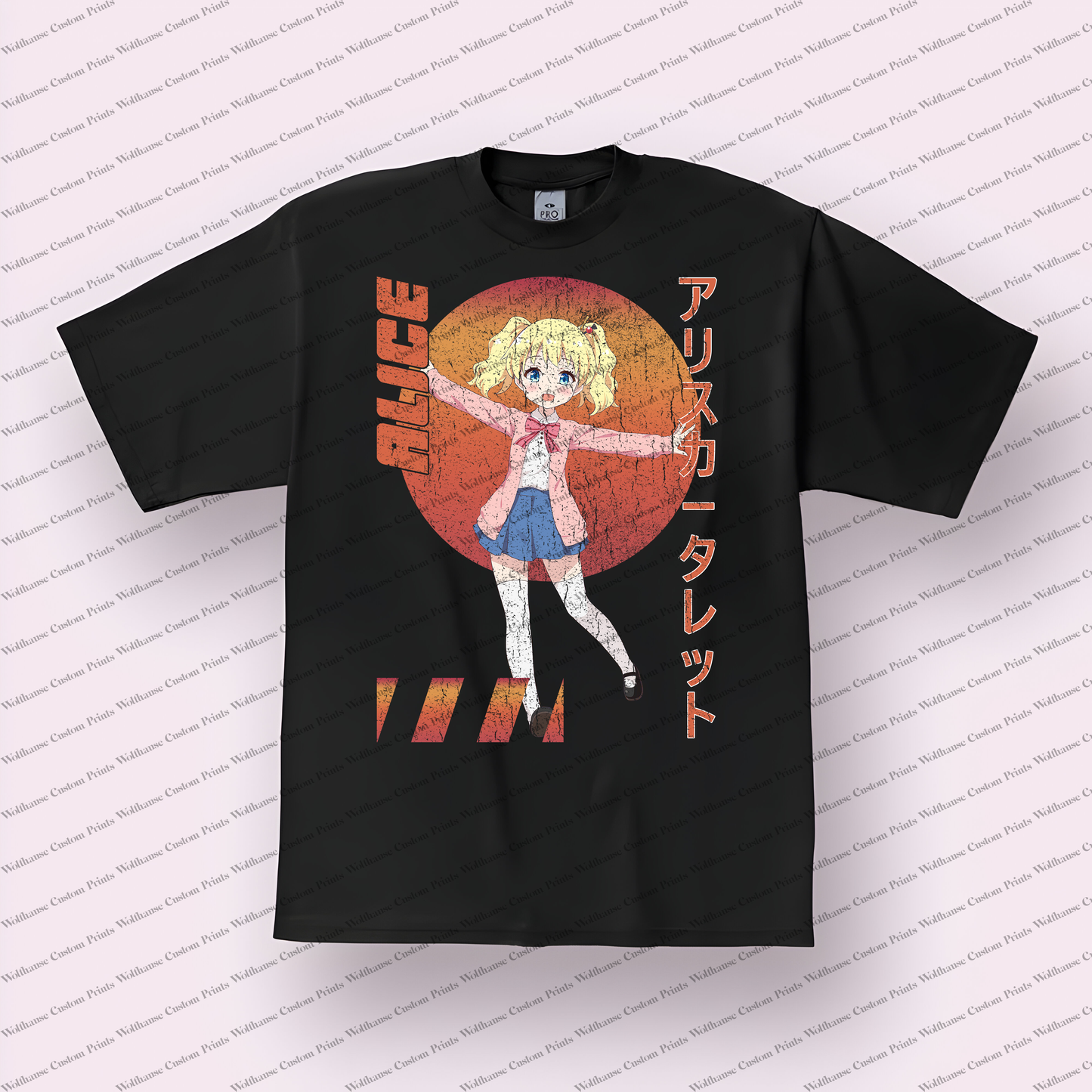 KINMOZA Distressed Design Graphic Tee
