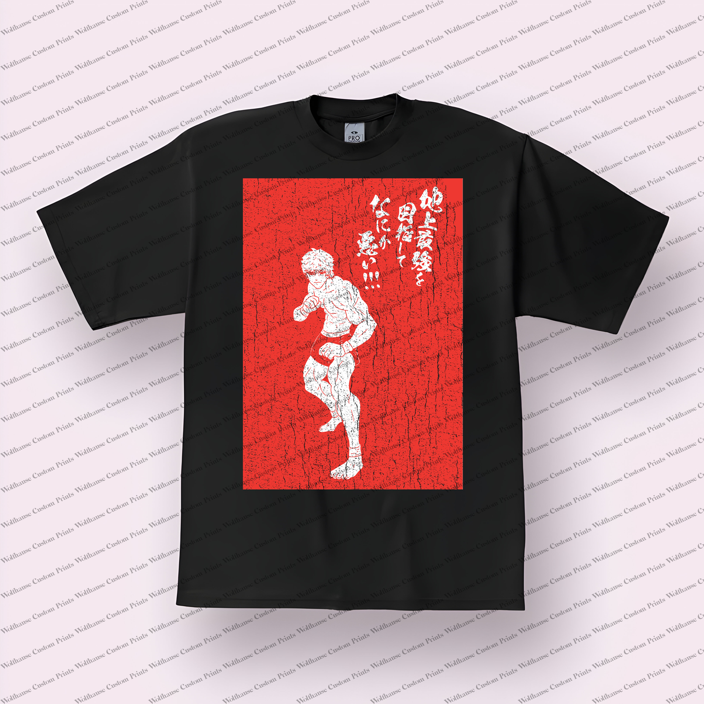Kengan Ashura Distressed Design Graphic Tee