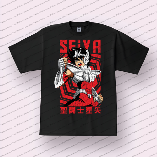 Knights of the Zodiac Distressed Design Graphic Tee