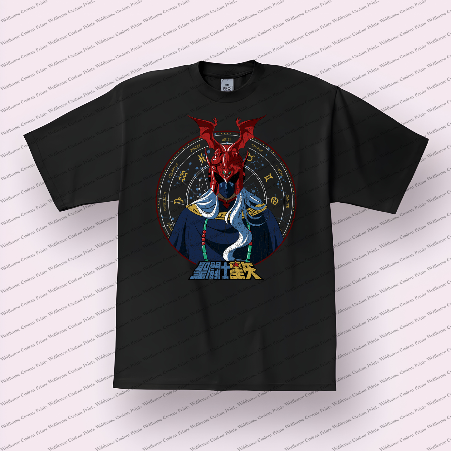 Knights of the Zodiac Distressed Design Graphic Tee