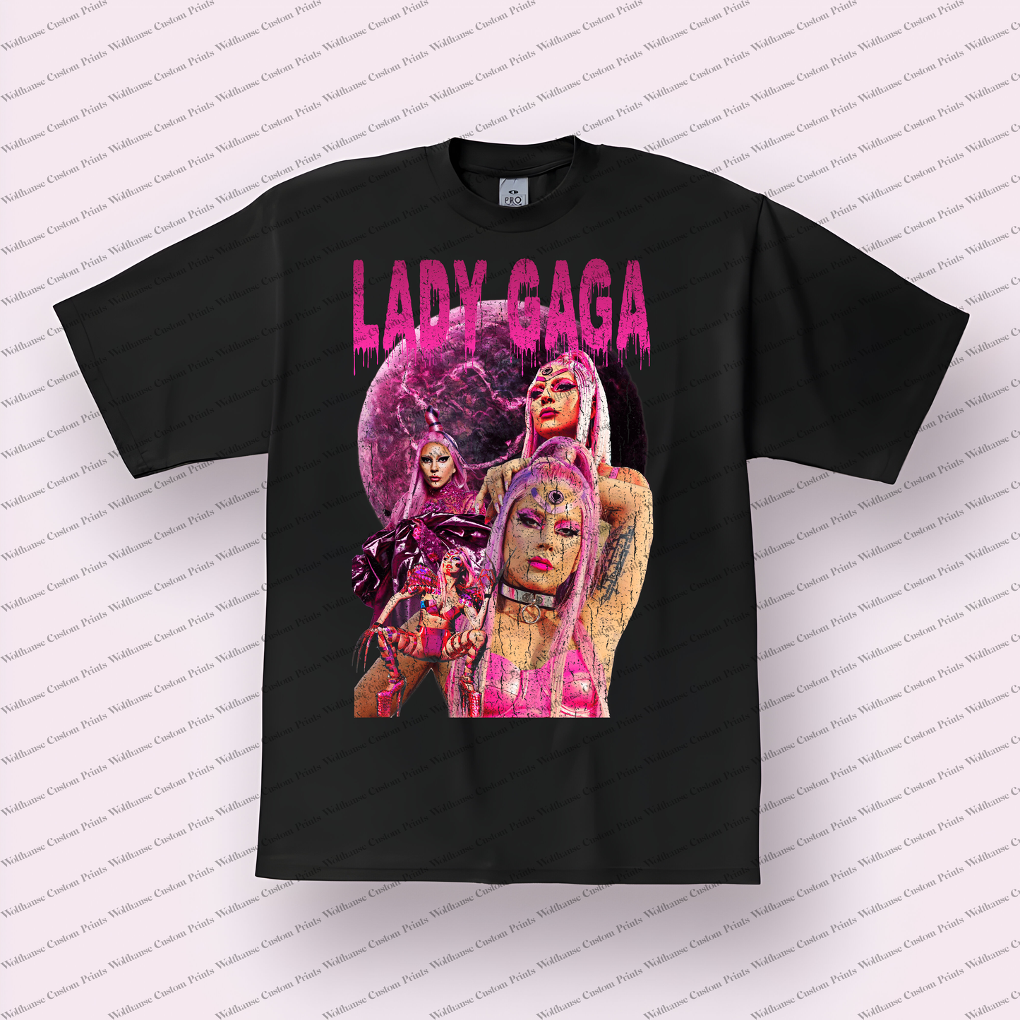 Lady Gaga Distressed Graphic Tee