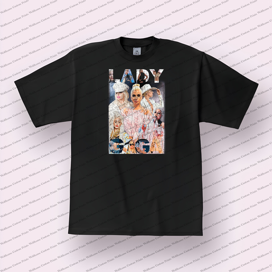 Lady Gaga Distressed Graphic Tee