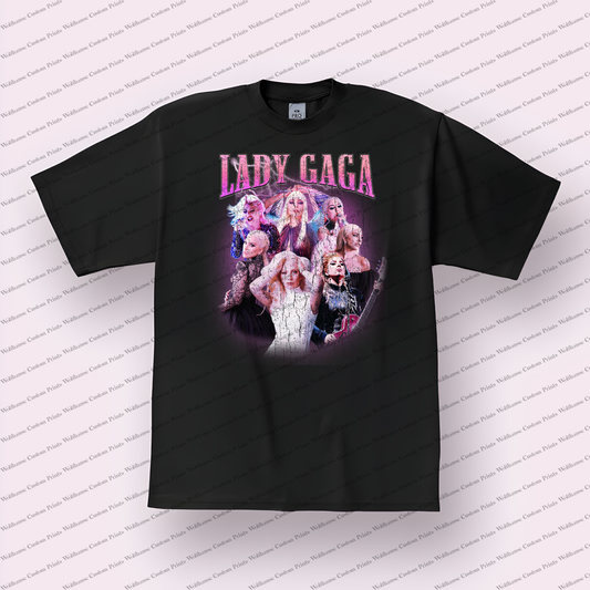 Lady Gaga Distressed Graphic Tee