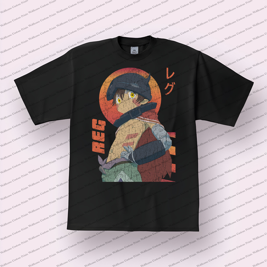 Made in Abyss Distressed Design Graphic Tee