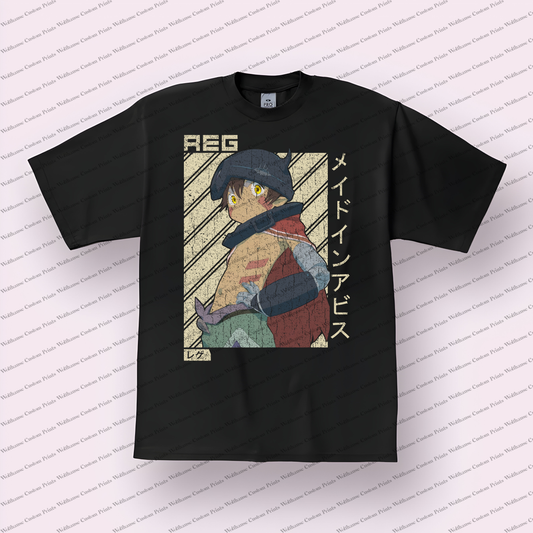 Made in Abyss Distressed Design Graphic Tee