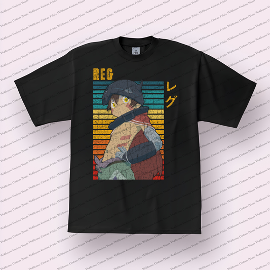Made in Abyss Distressed Design Graphic Tee