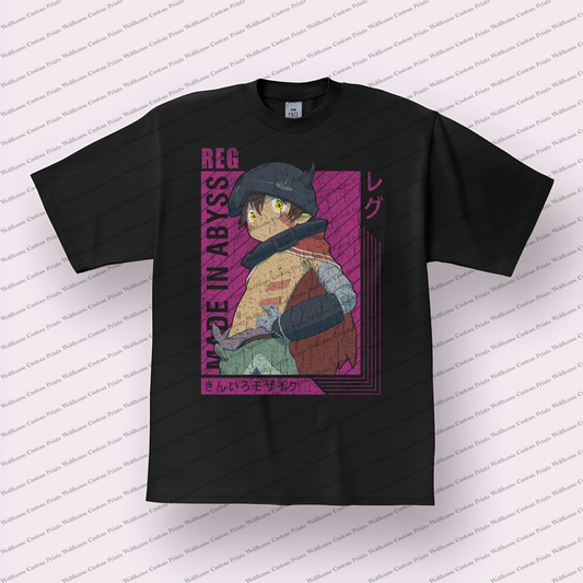 Made in Abyss Distressed Design Graphic Tee