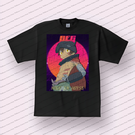 Made in Abyss Distressed Design Graphic Tee