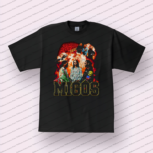 Migos Distressed Graphic Tee