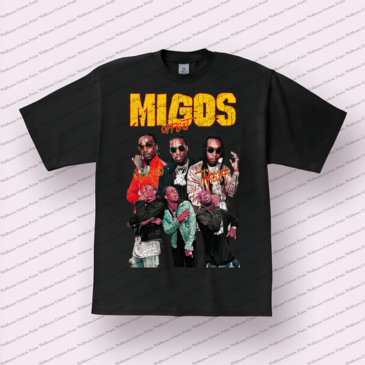 Migos Distressed Graphic Tee