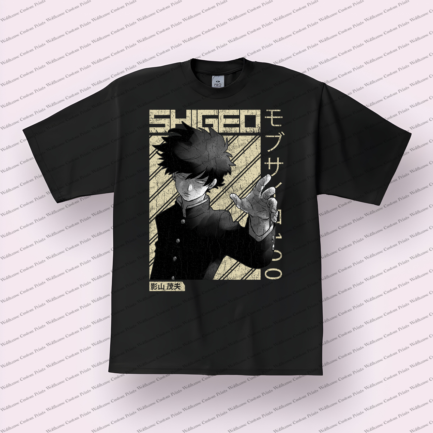 Mob Psycho Distressed Design Graphic Tee