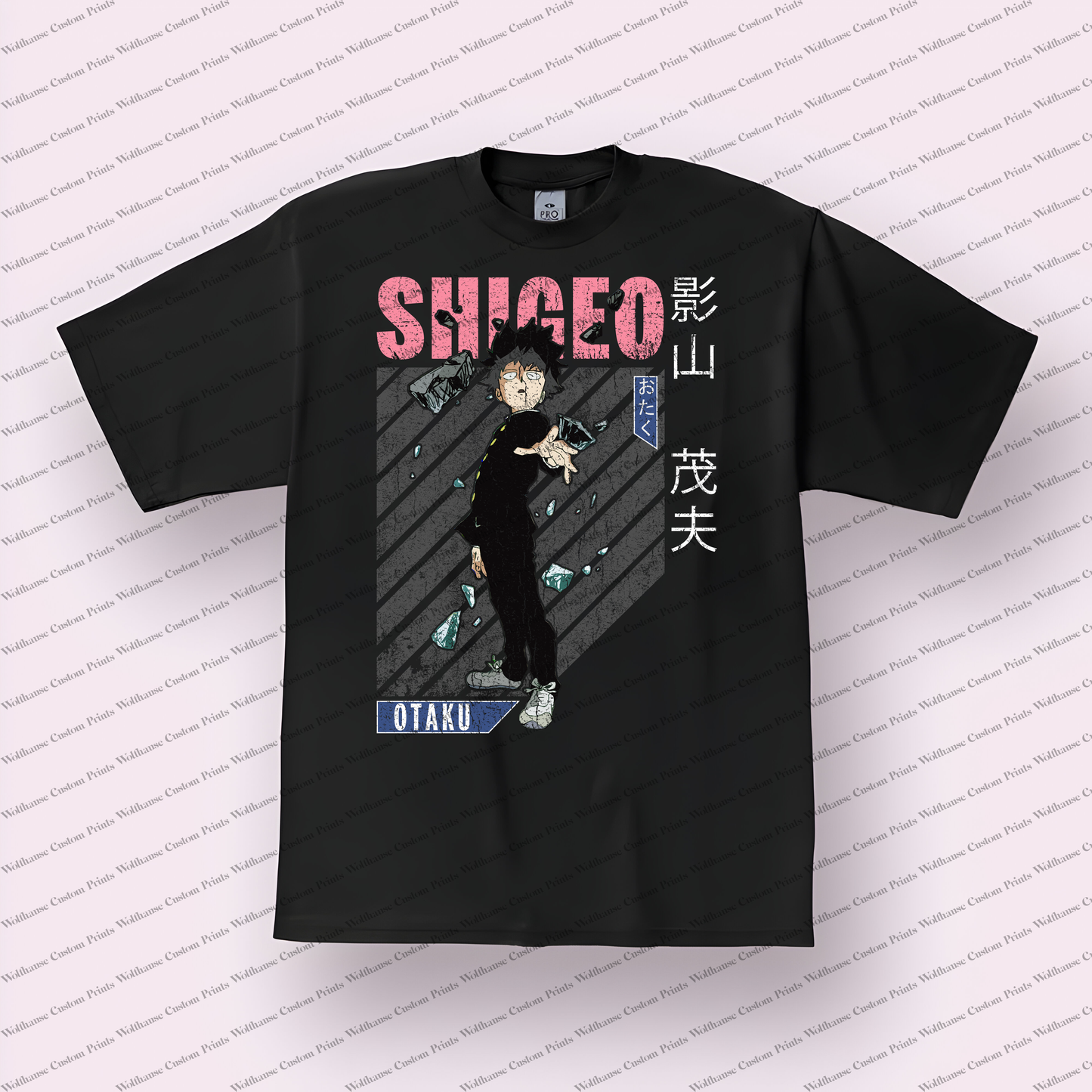 Mob Psycho Distressed Design Graphic Tee