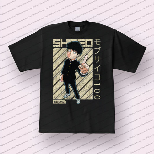 Mob Psycho Distressed Design Graphic Tee