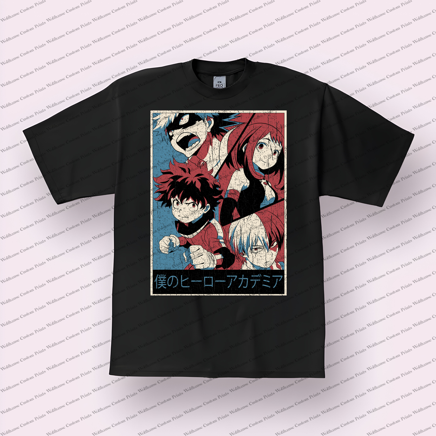 My hero academia Distressed Design Graphic Tee
