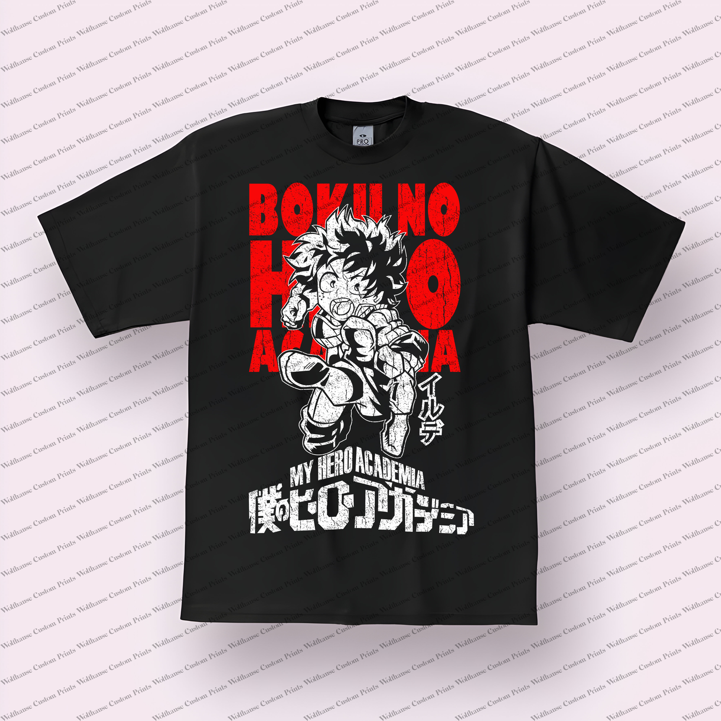 My hero academia Distressed Design Graphic Tee