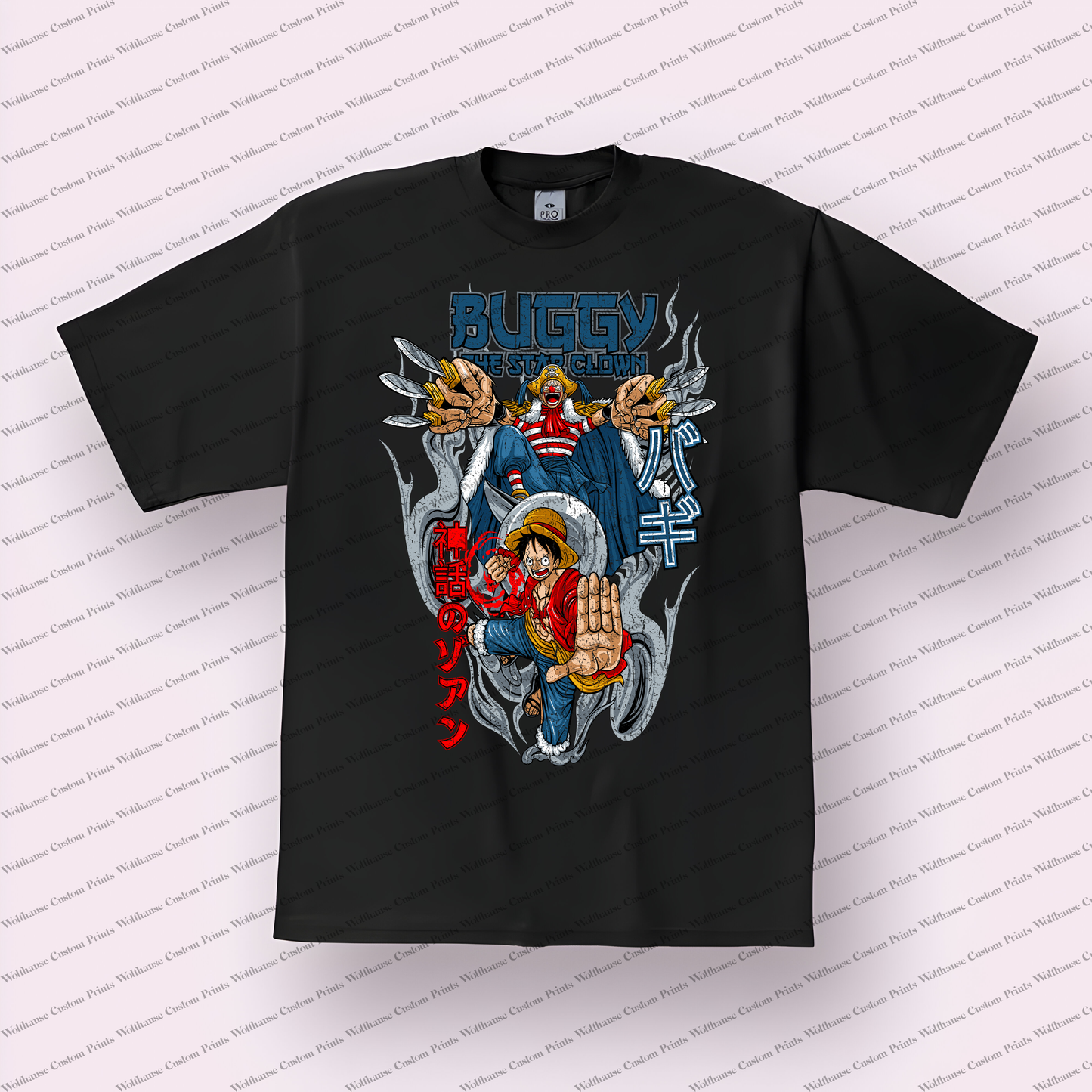 One Piece Distressed Design Graphic Tee