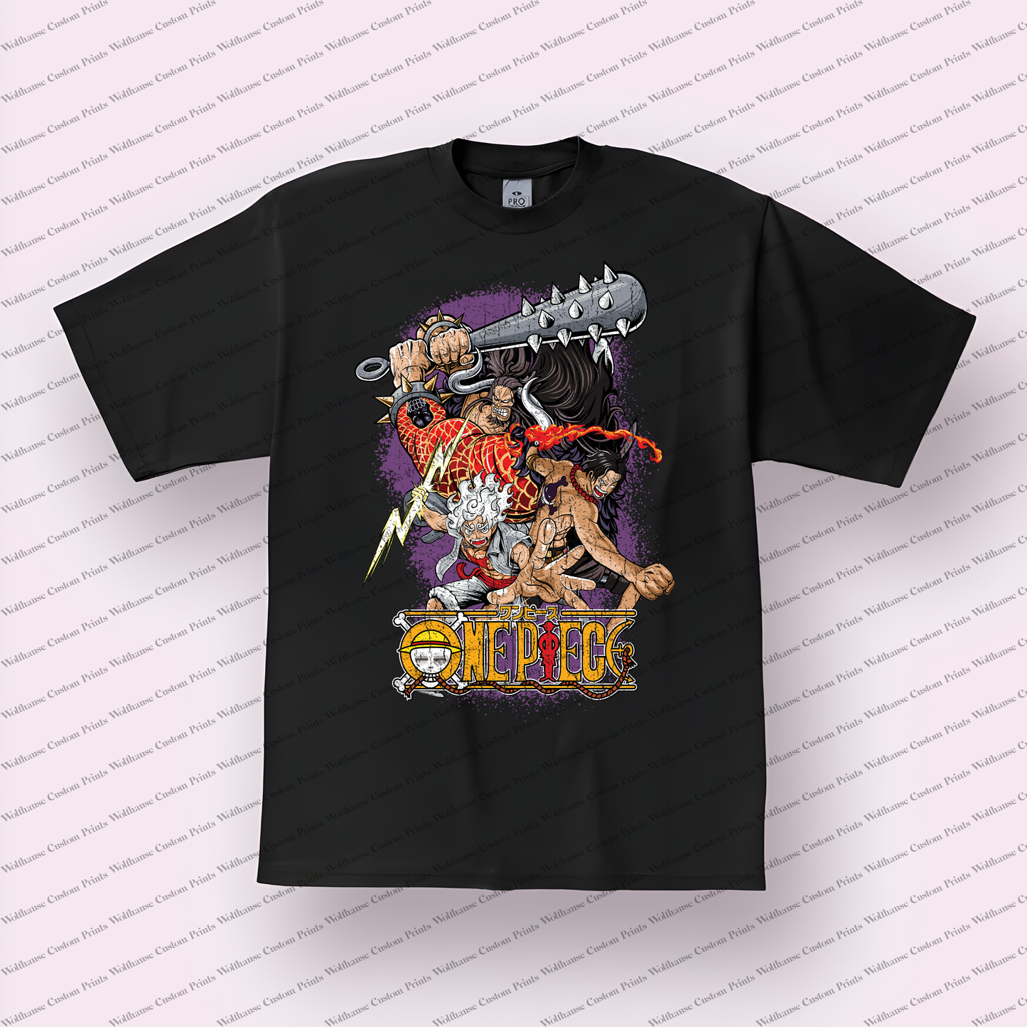 One Piece Distressed Design Graphic Tee