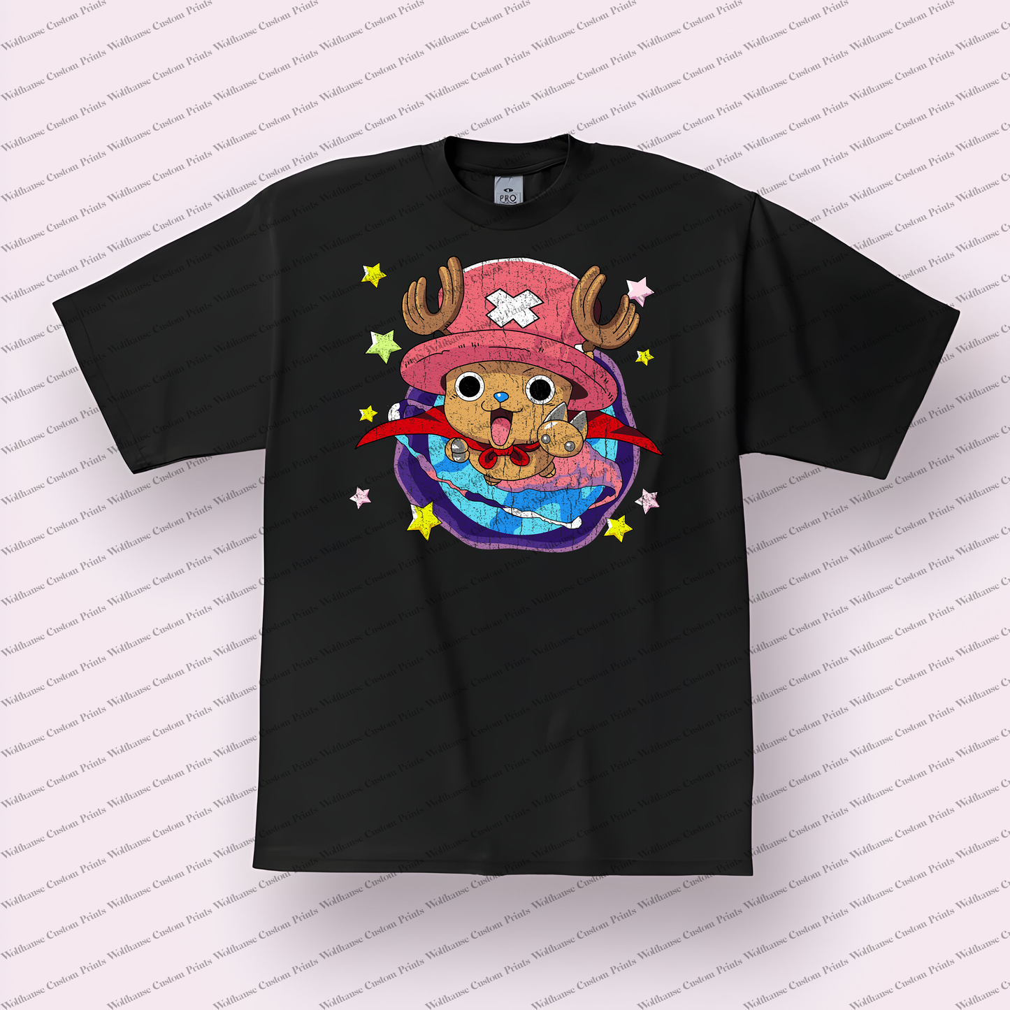 One Piece Distressed Design Graphic Tee