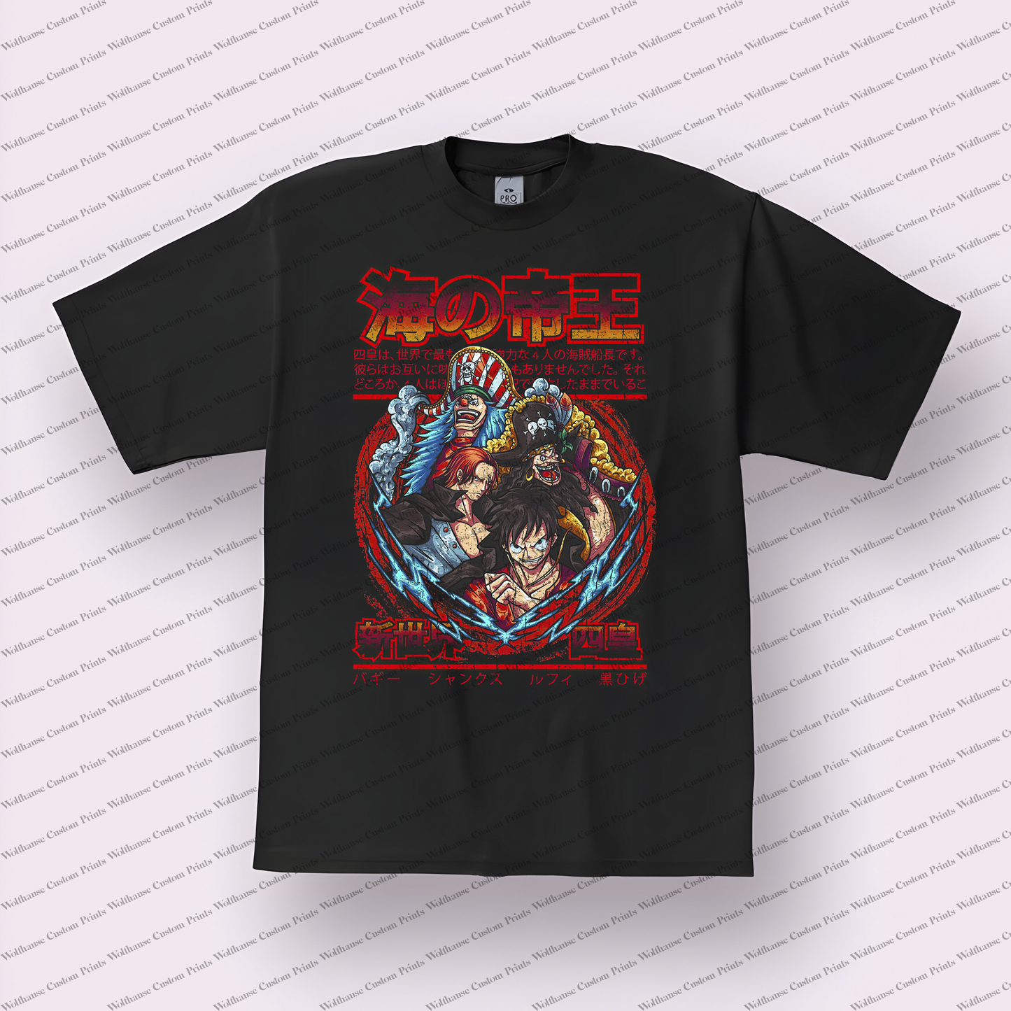 One Piece Distressed Design Graphic Tee