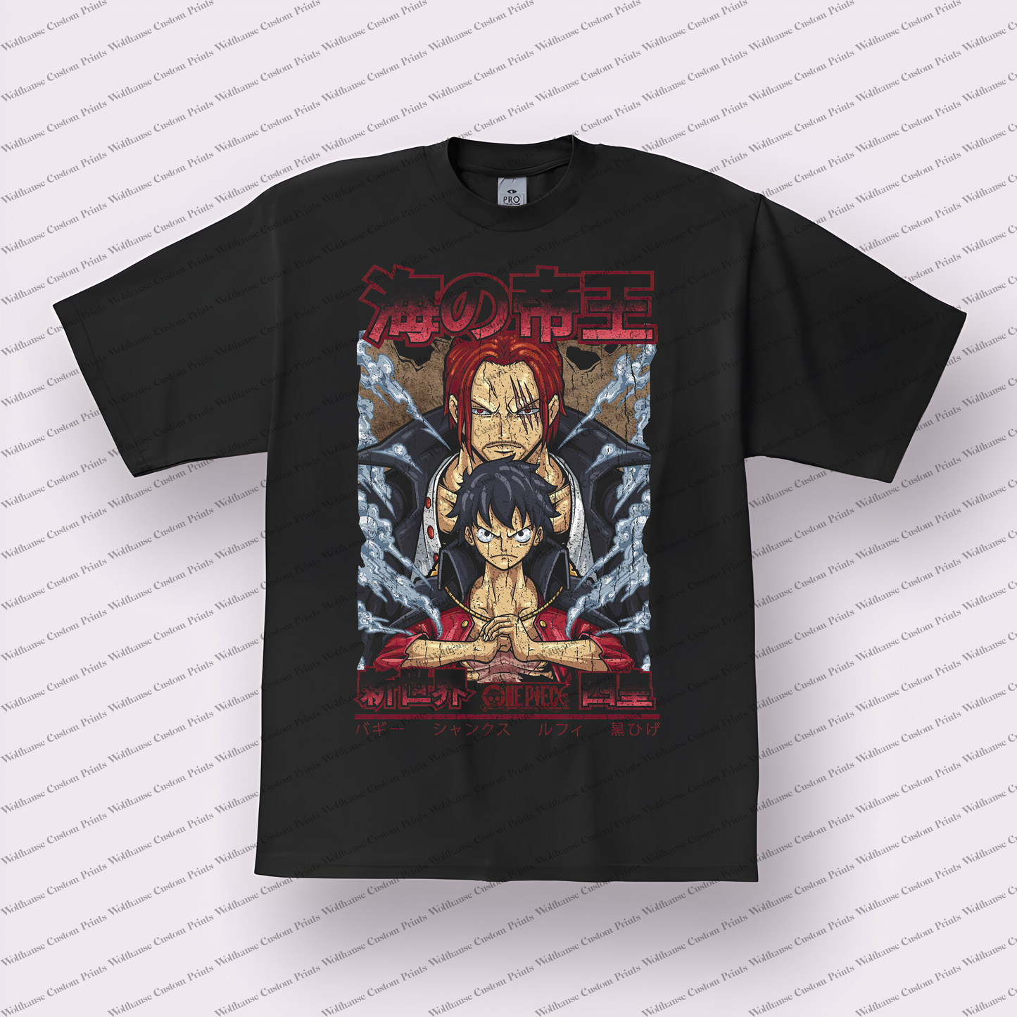One Piece Distressed Design Graphic Tee