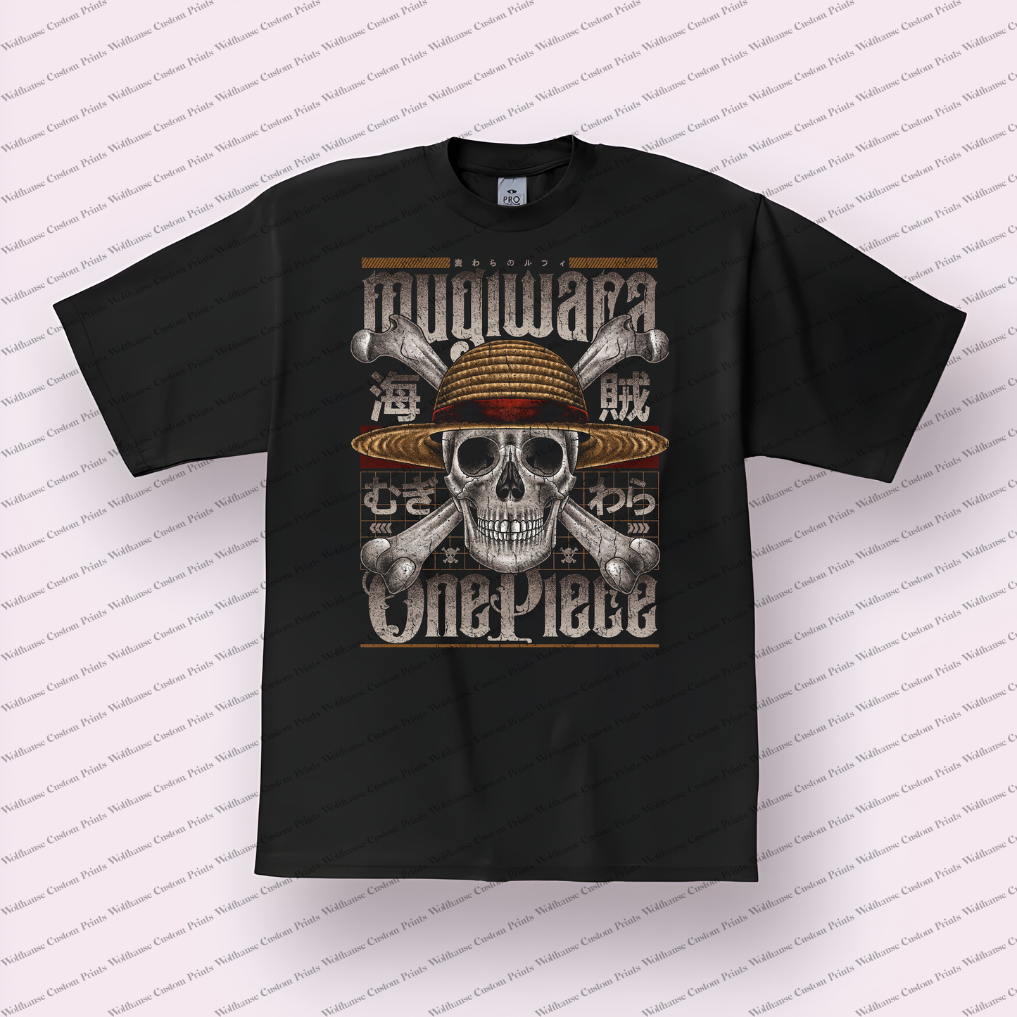 One Piece Distressed Design Graphic Tee