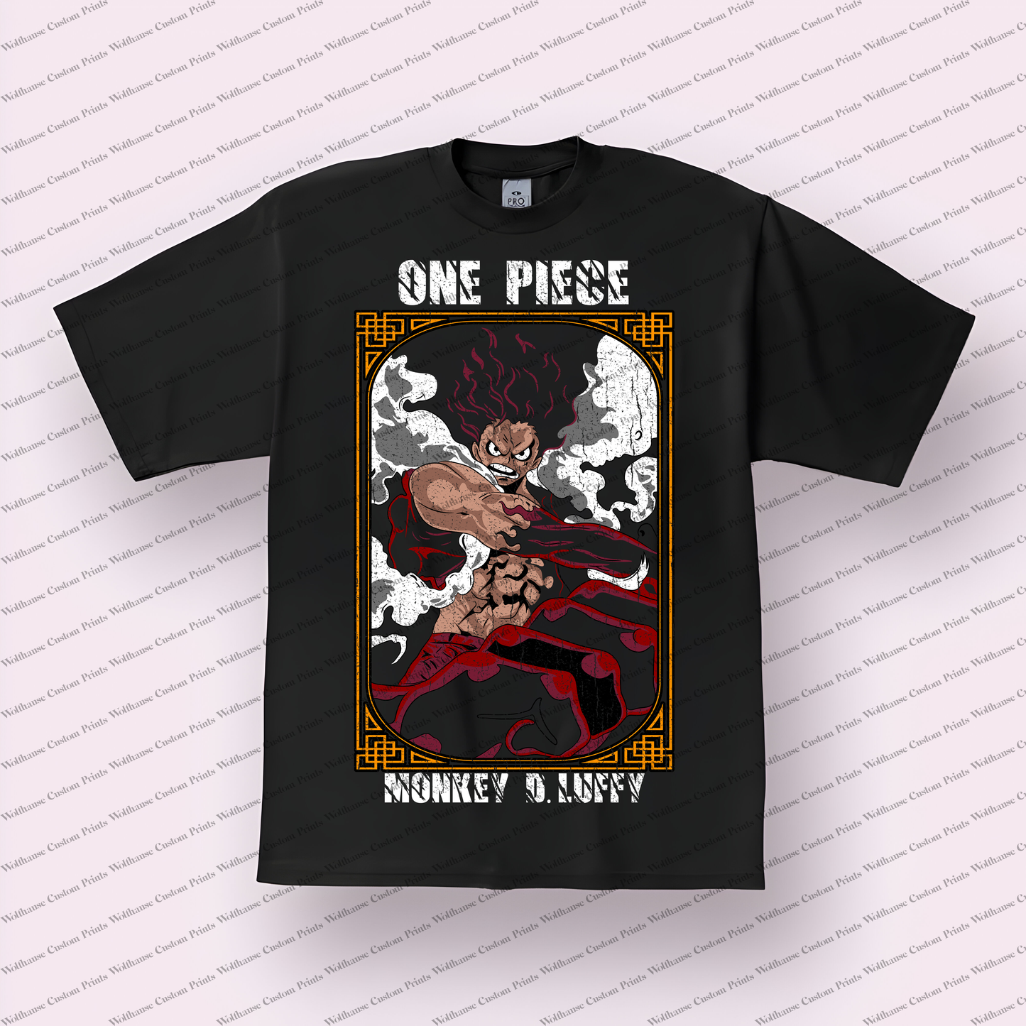One Piece Distressed Design Graphic Tee