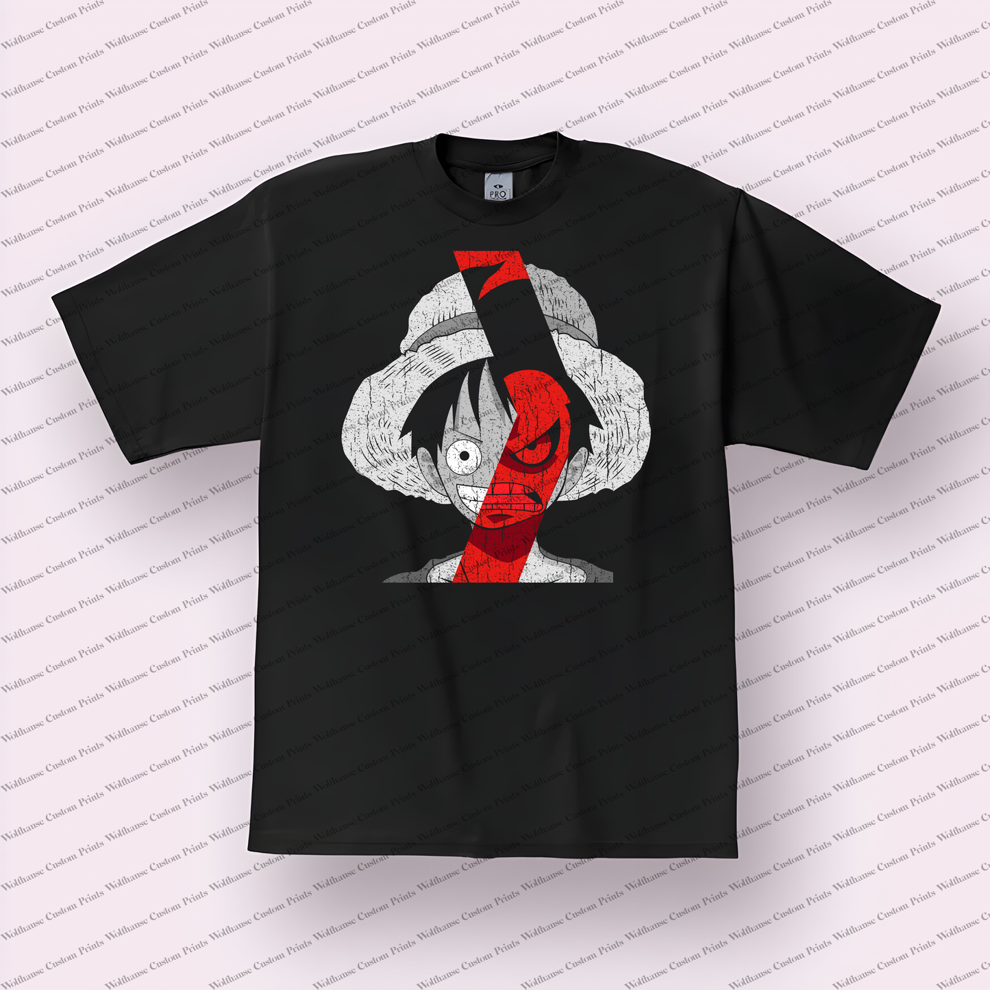 One Piece Distressed Design Graphic Tee