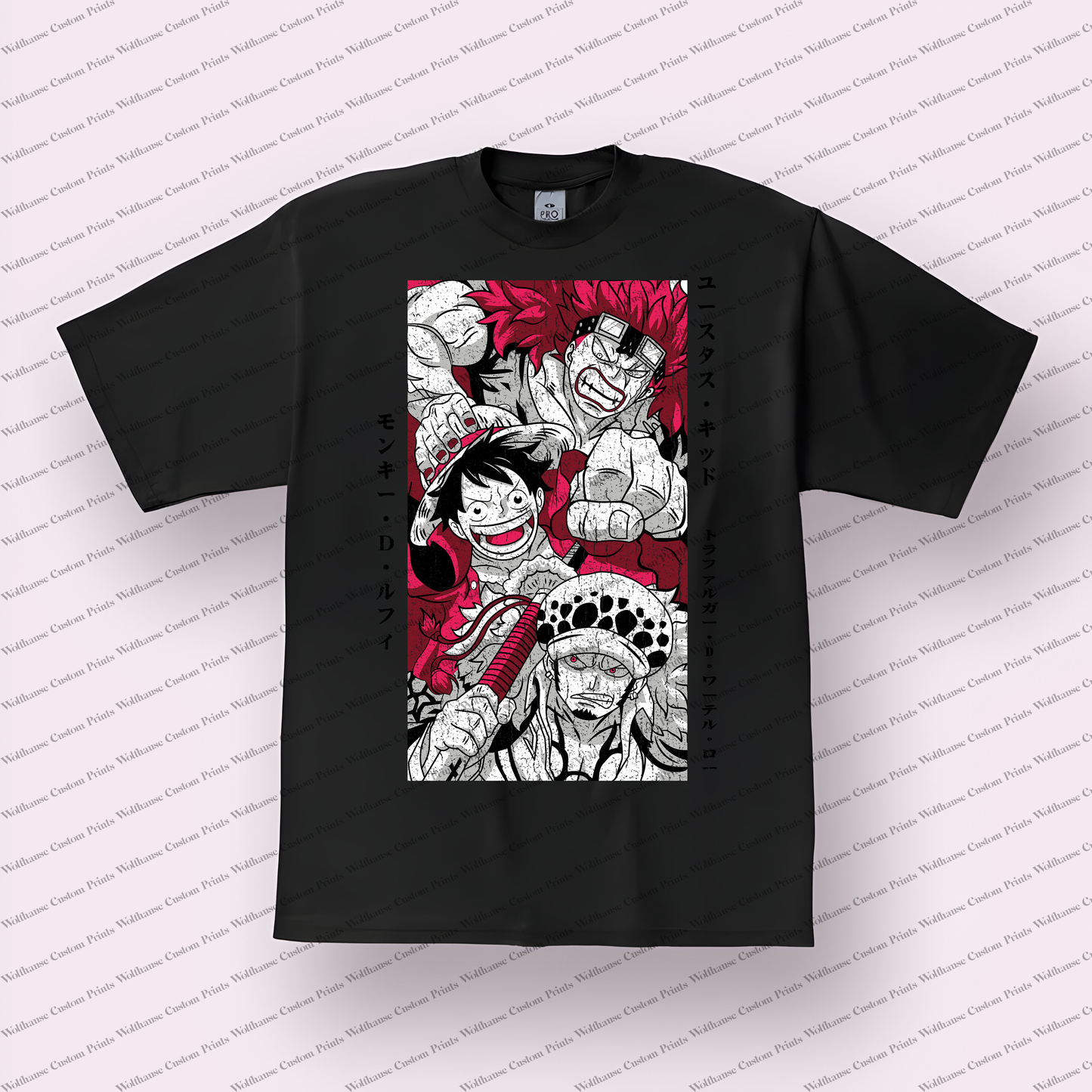 One Piece Distressed Design Graphic Tee