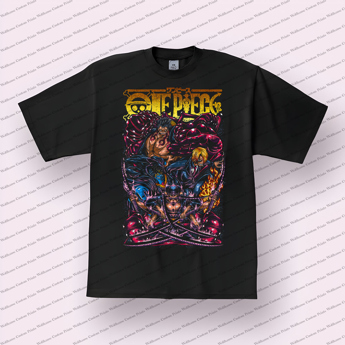 One Piece Distressed Design Graphic Tee