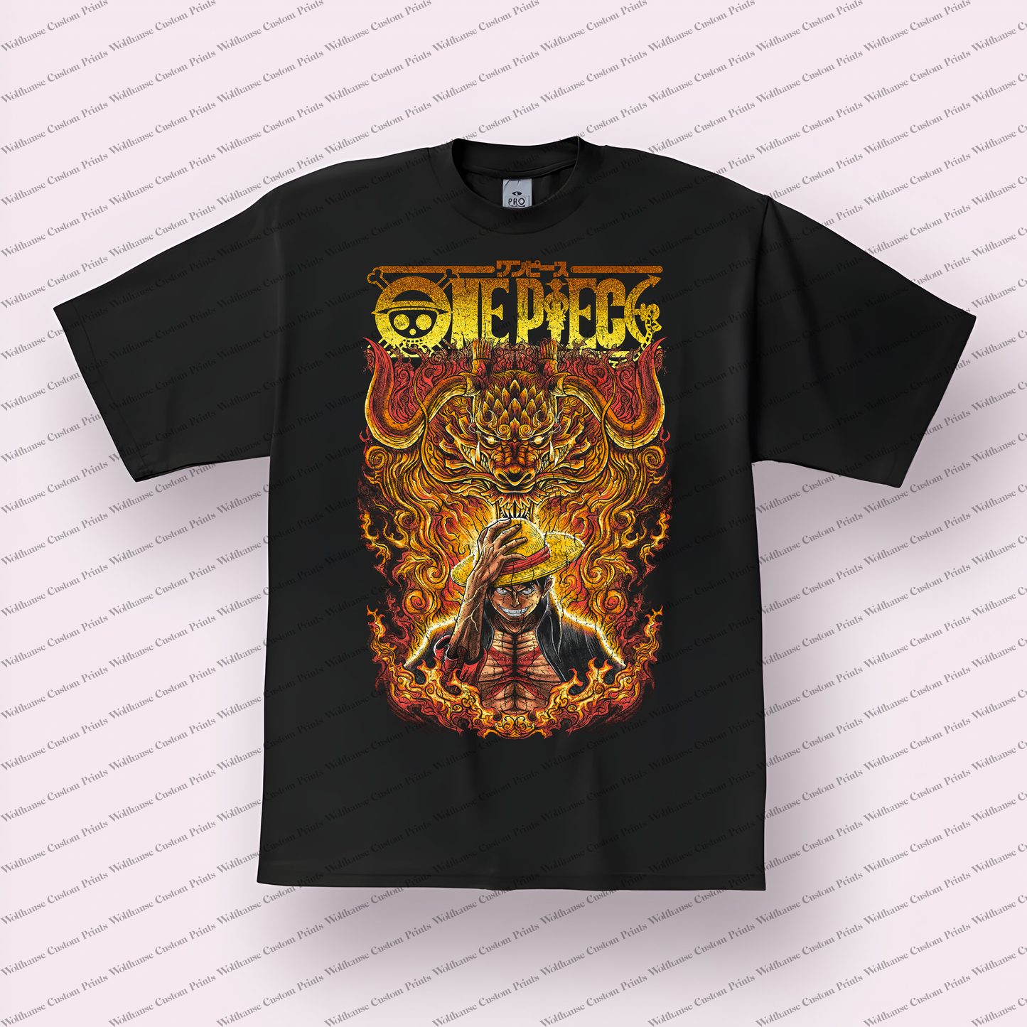 One Piece Distressed Design Graphic Tee