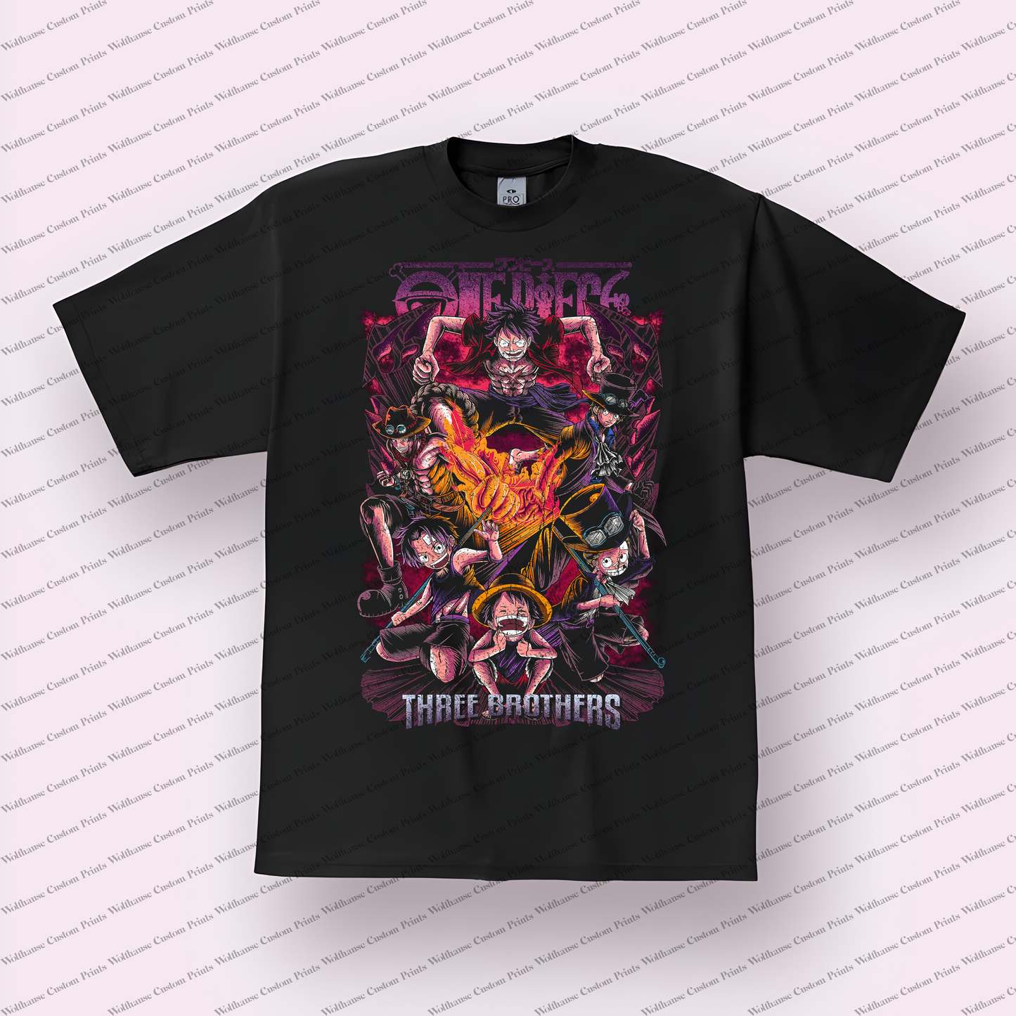 One Piece Distressed Design Graphic Tee