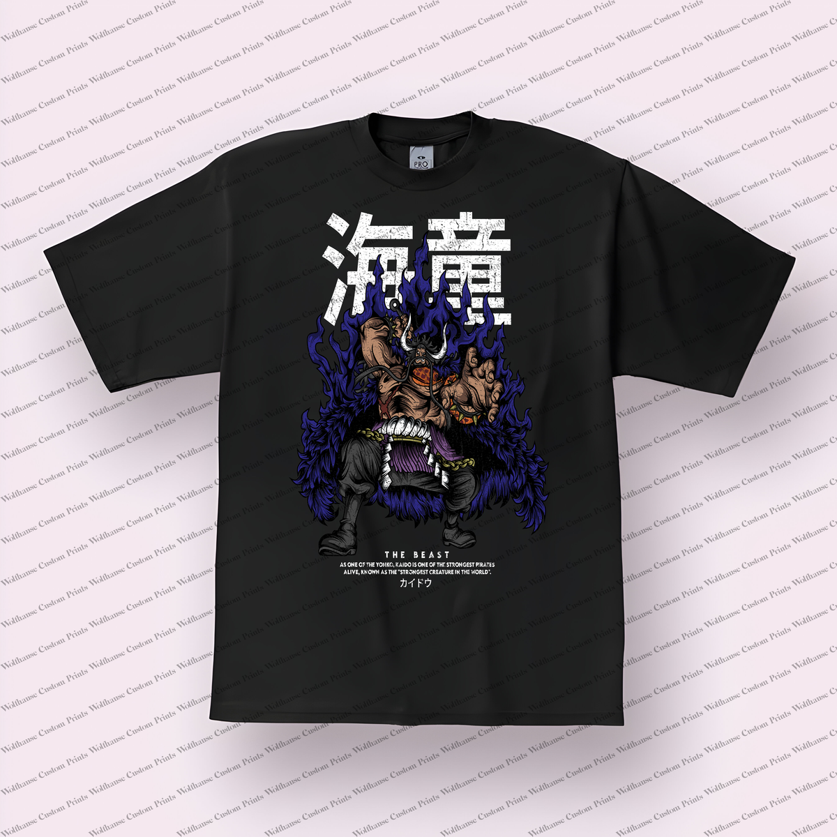 Kaido The Beast Dragon Art Distressed Anime Graphic T-Shirt