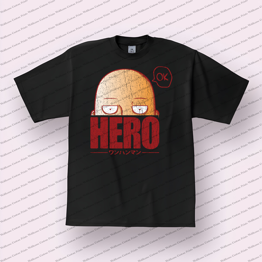 One Punch Man Distressed Design Graphic Tee