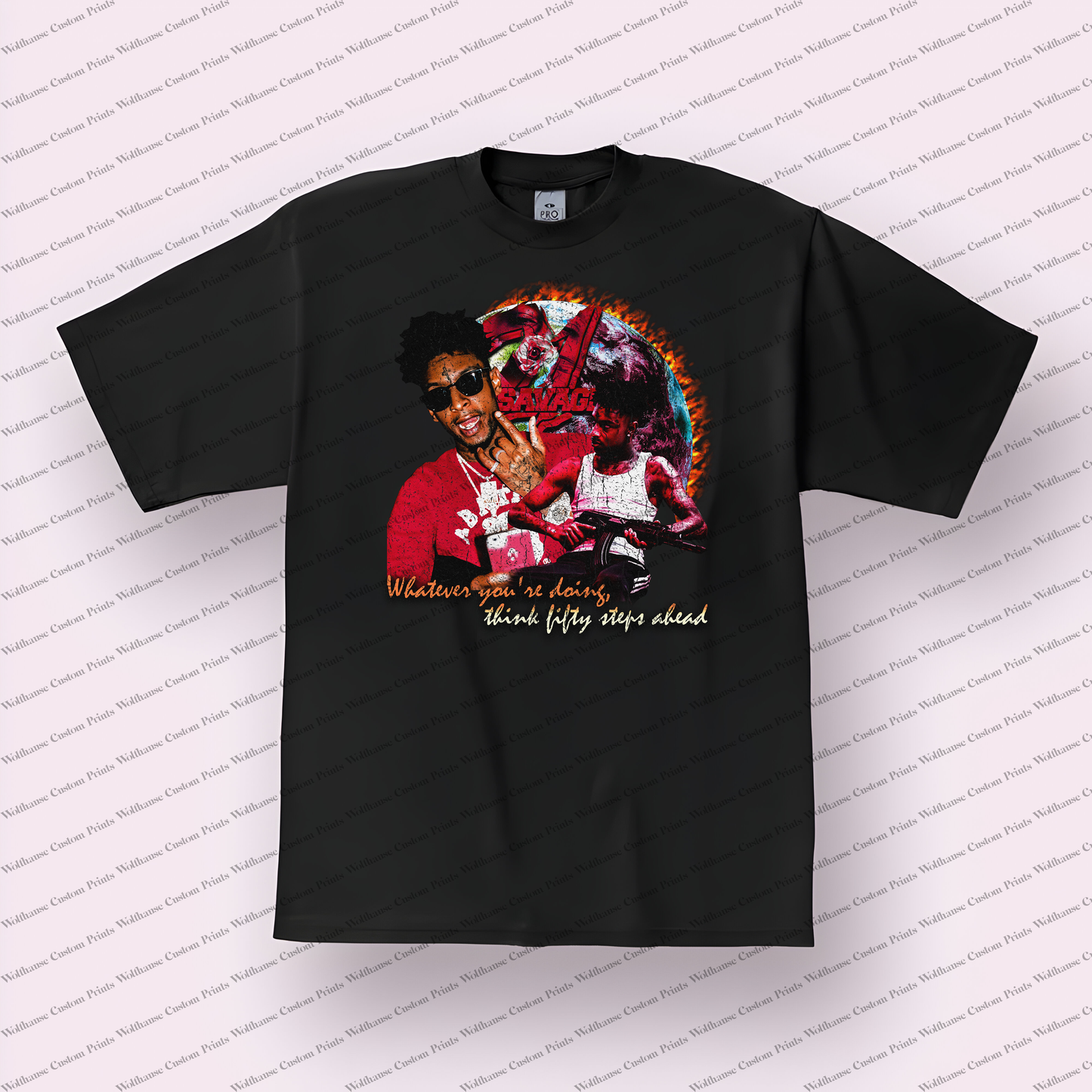 21 Savage Distressed Graphic Tee