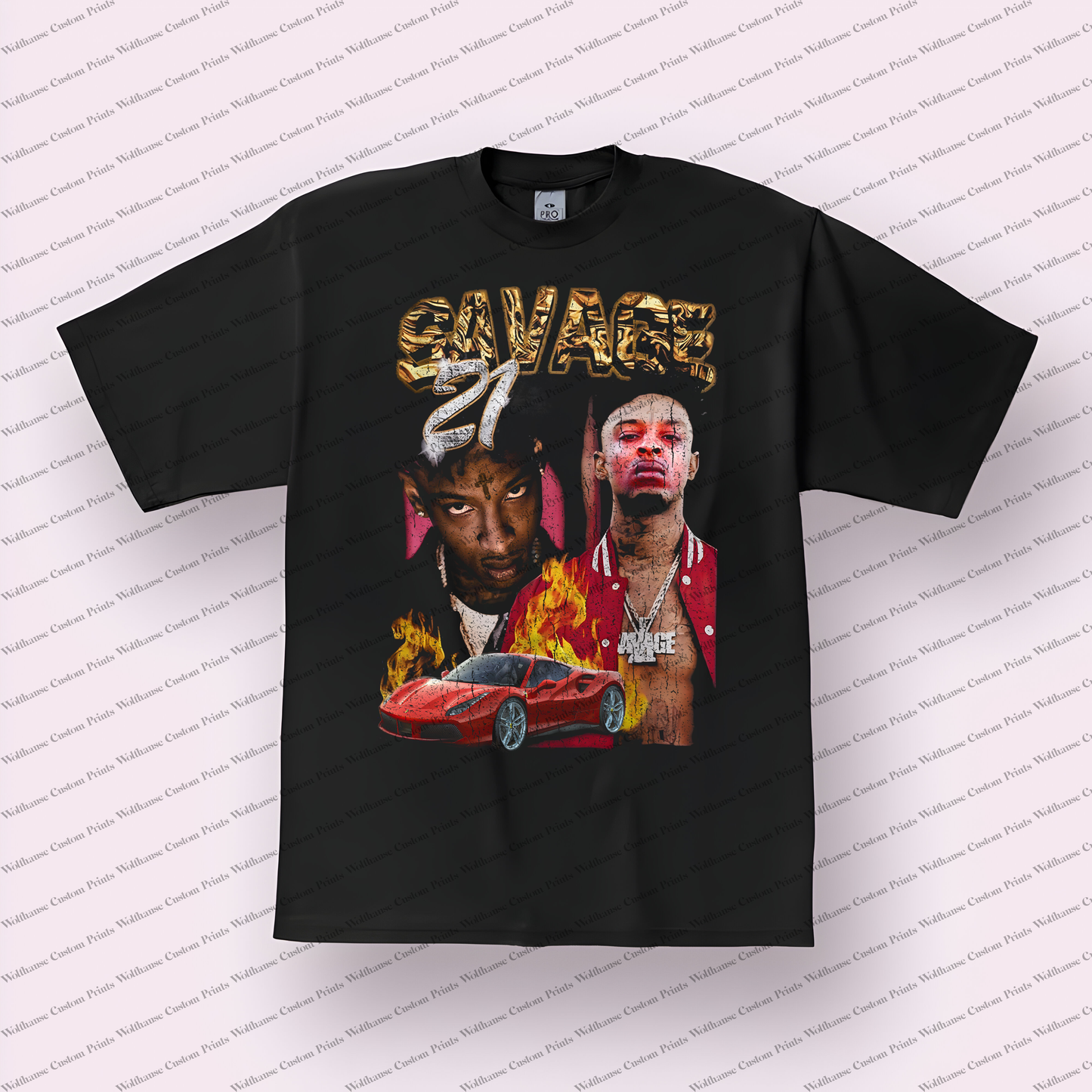 21 Savage Distressed Graphic Tee