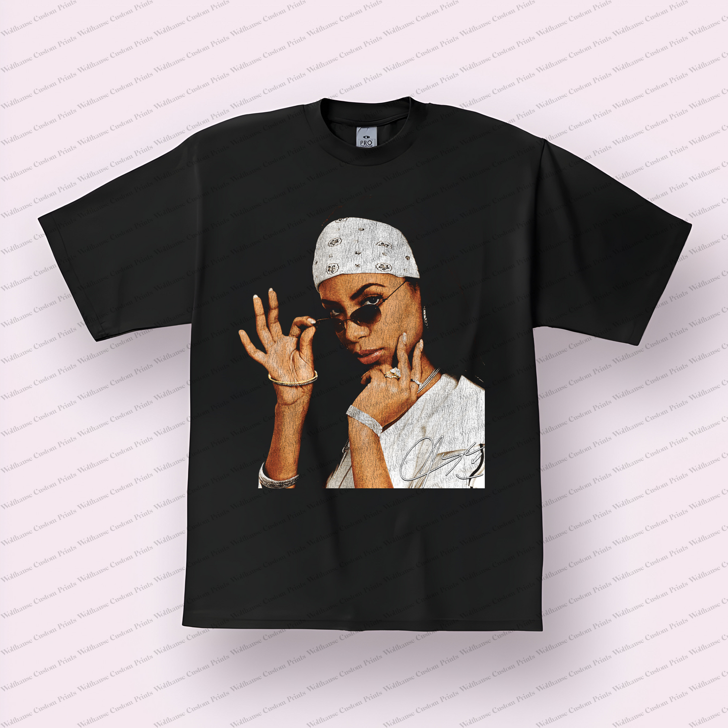 Aaliyah Big Head Distressed Graphic Tee