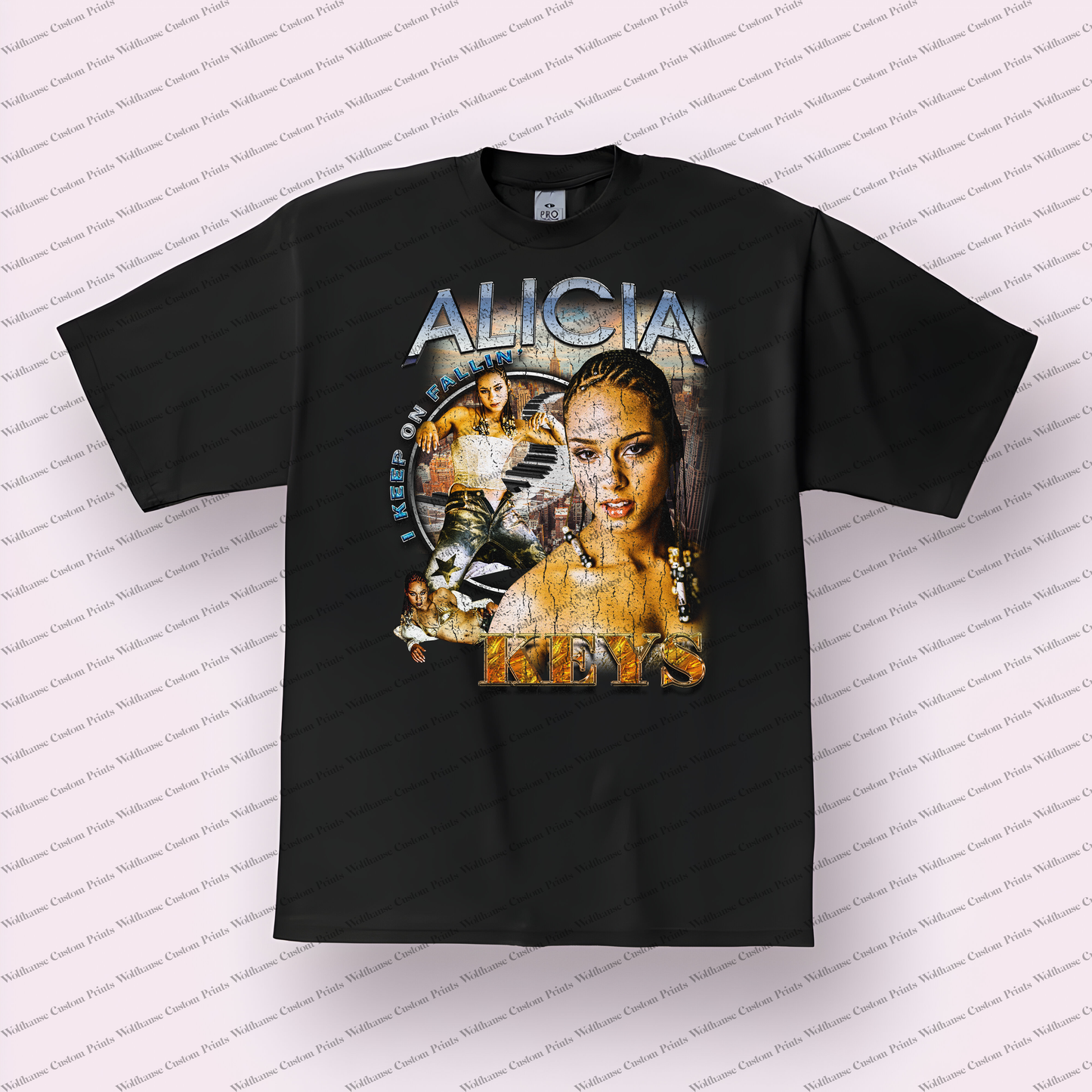 Alicia Keys Distressed Graphic Tee