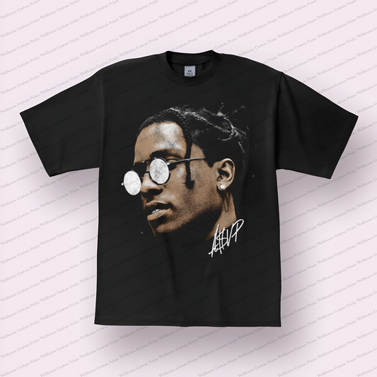 Asap Rocky Big Head Distressed Graphic Tee