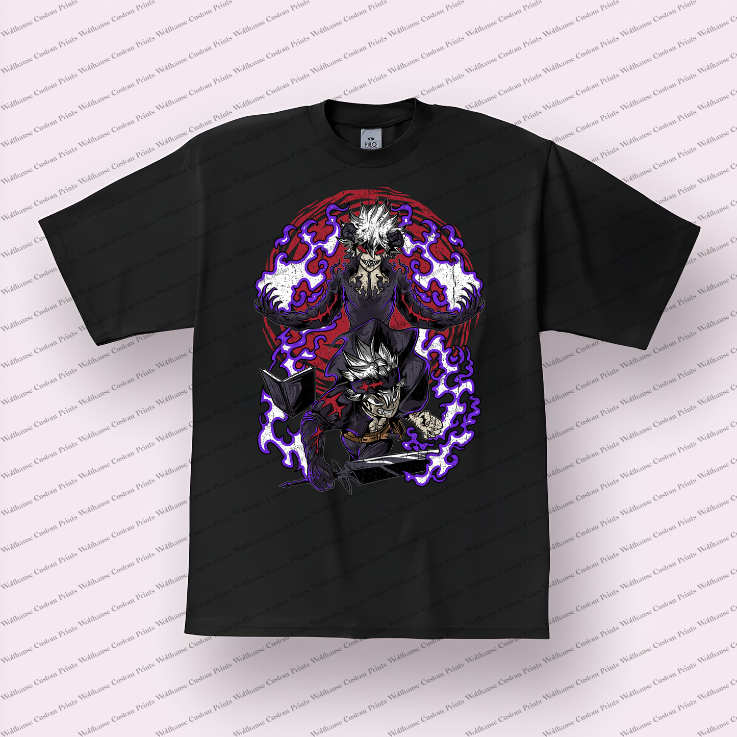 Black Cover Distressed Design Graphic Tee