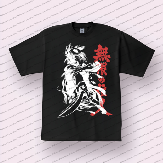 Blade of the Immortal Manji the Swordsman Dweller of the Infinite Distressed Graphic Tee