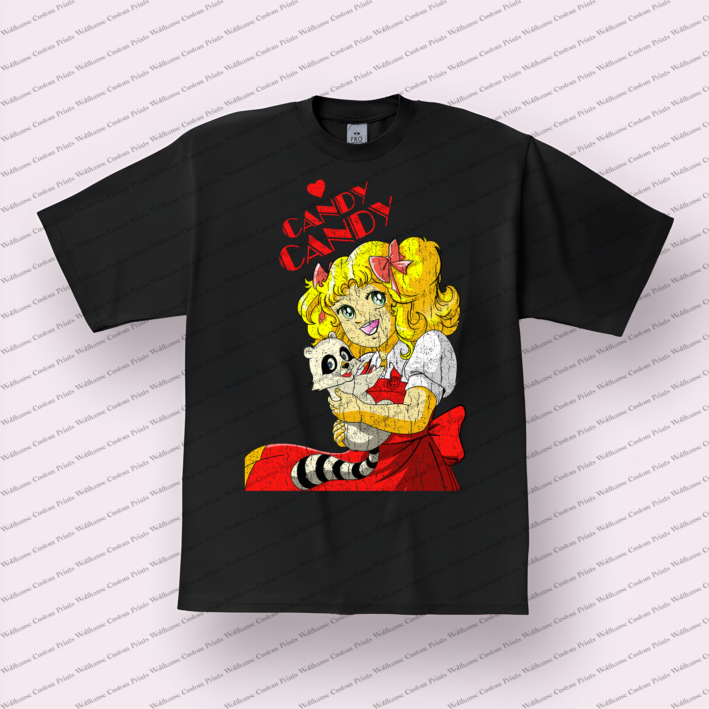 Candy Candy Distressed Design Graphic Tee