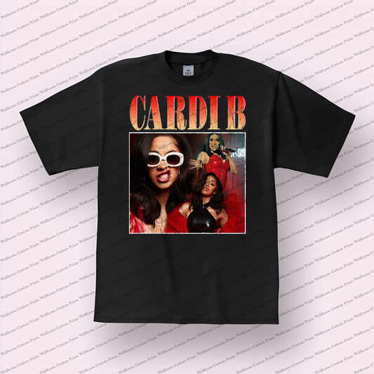 Cardi B Distressed Graphic Tee